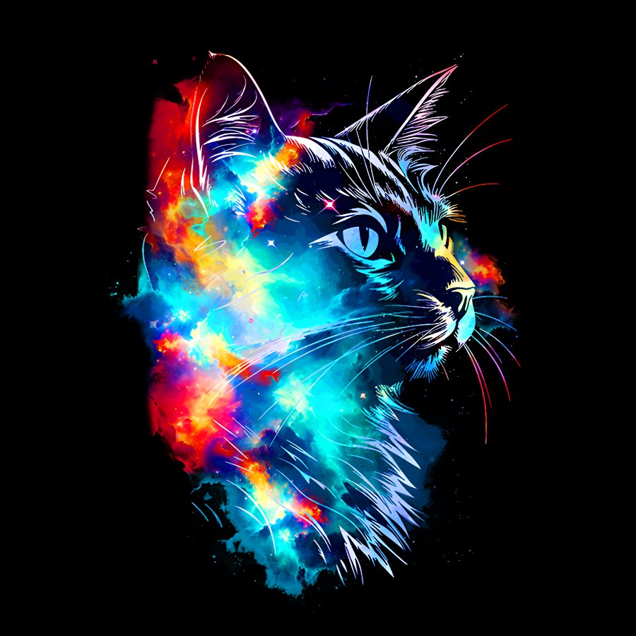 Cosmos Cat Geek T-Shirt