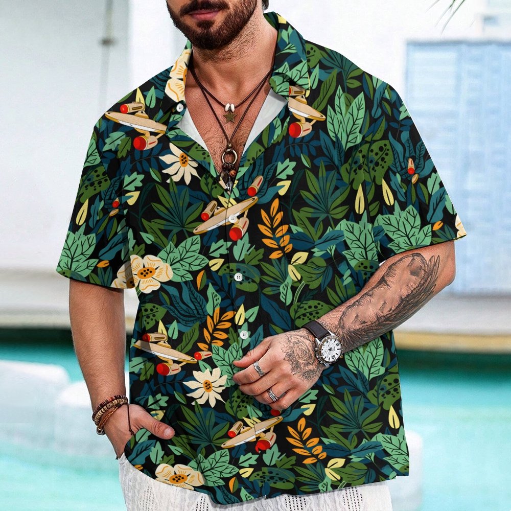 Scifi Spacecraft Geek Hawaiian Shirt