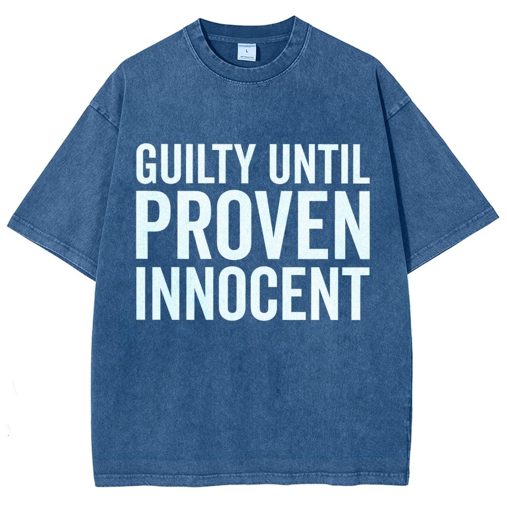 Guilty Until Proven Innocent Vintage Distressed T-shirt