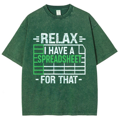 Relax I Have a Spreadsheet For That  Vintage Distressed T-shirt