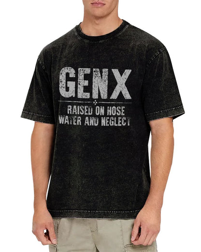 Gen X Raised On Hose Water And Neglect Vintage Distressed T-shirt