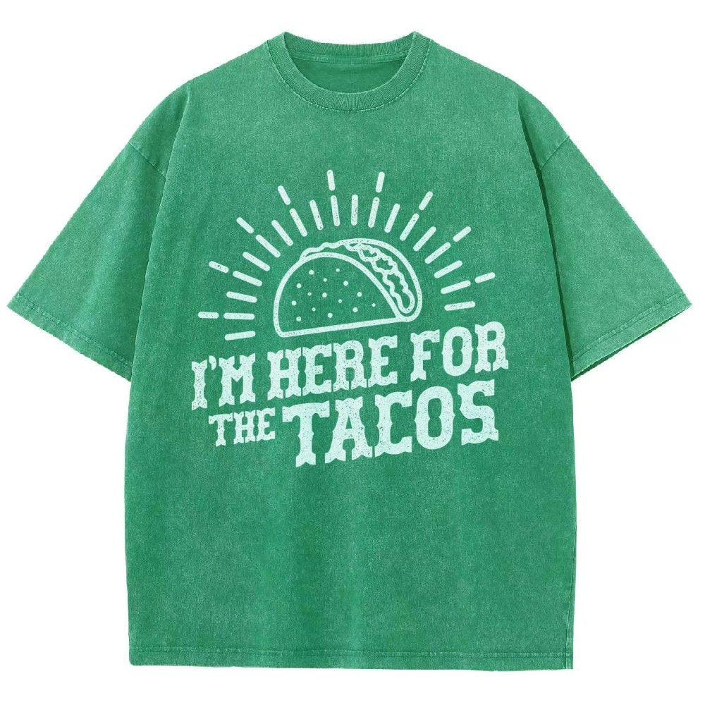 I'm Here For The Tacos Vintage Distressed T-shirt