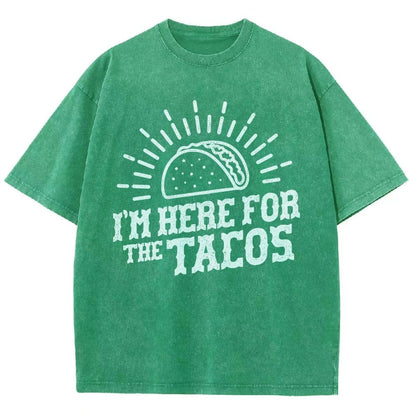 I'm Here For The Tacos Vintage Distressed T-shirt