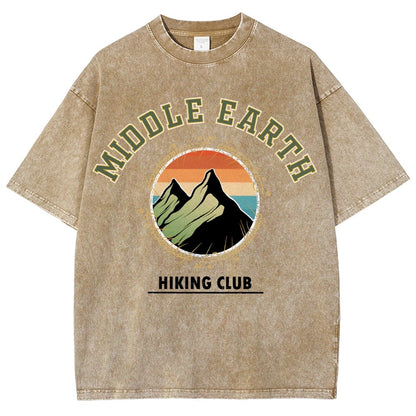 Middle Earth Hiking Club Vintage Distressed T-shirt