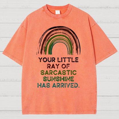 Your Little Ray of Sarcastic Sunshine Has Arrived  Vintage Distressed T-shirt
