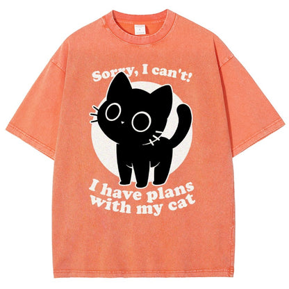 I Like Cats Not People - Cute Irony Pet Vintage Distressed T-shirt