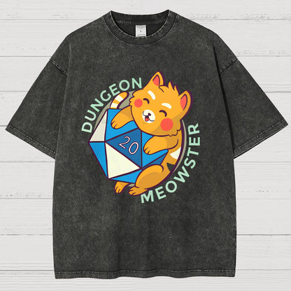 Dungeon Meow Vintage Distressed T-shirt