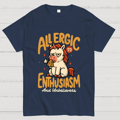 Allergic to Enthusiasm Geek T-Shirt