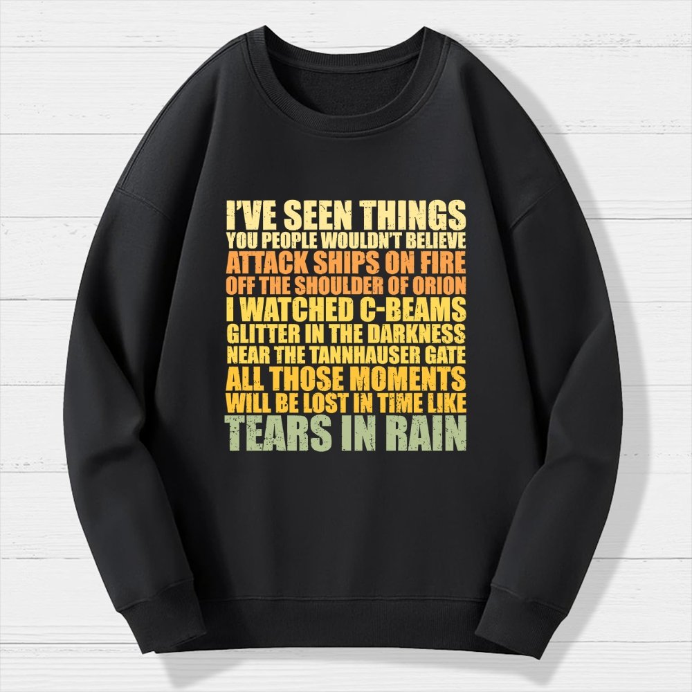Tears In Rain Geek Cotton Sweatshirt