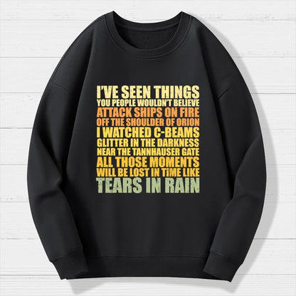 Tears In Rain Geek Cotton Sweatshirt
