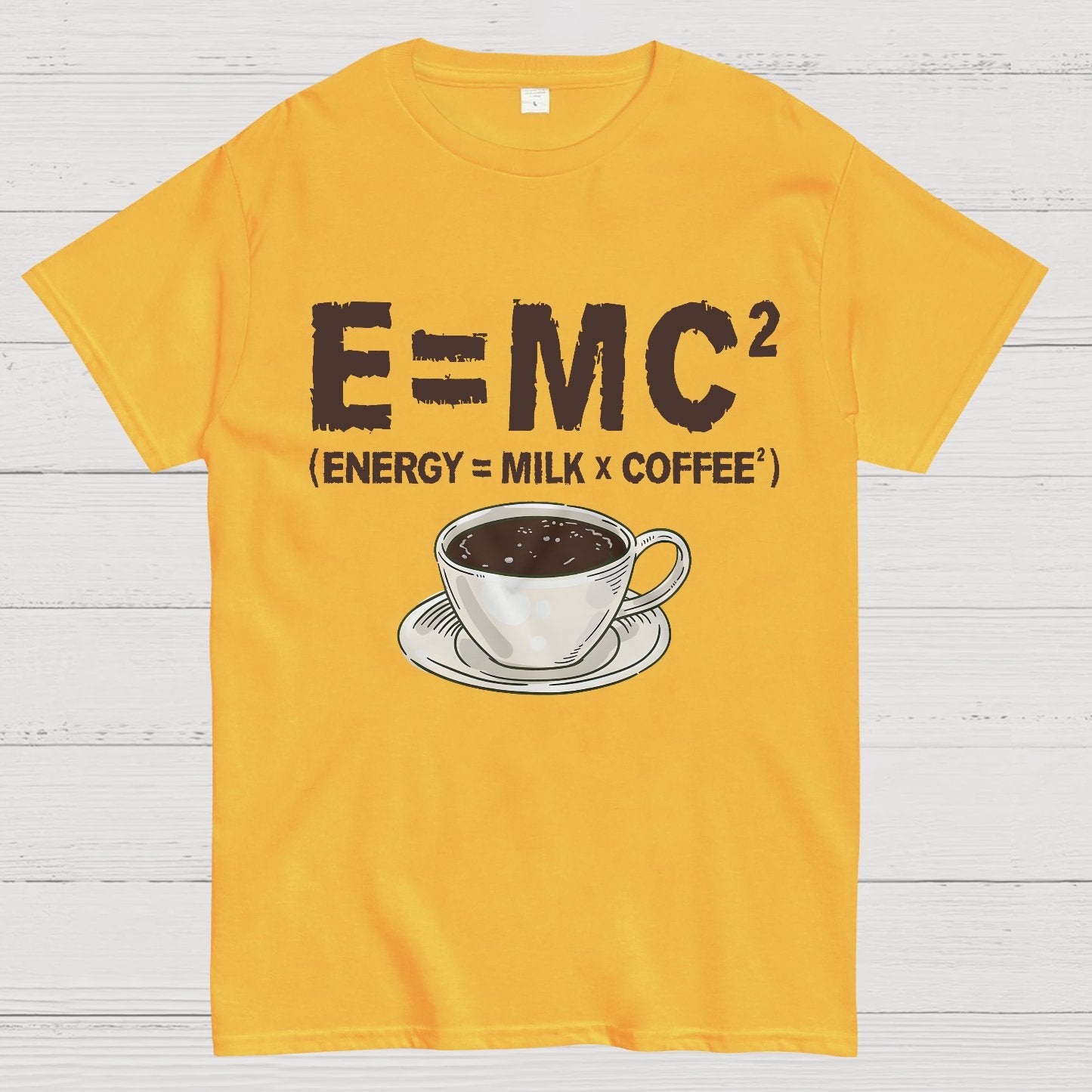 Funny Energy milk coffee science Geek T-Shirt