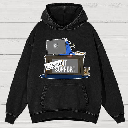 BiscuIT Support Vintage Distressed Hoodie