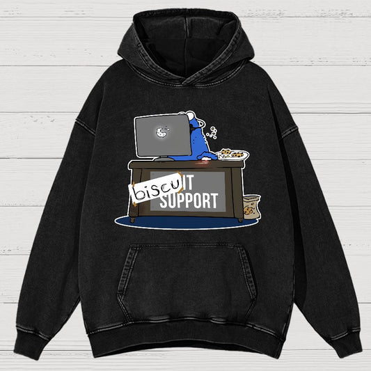 BiscuIT Support Vintage Distressed Hoodie