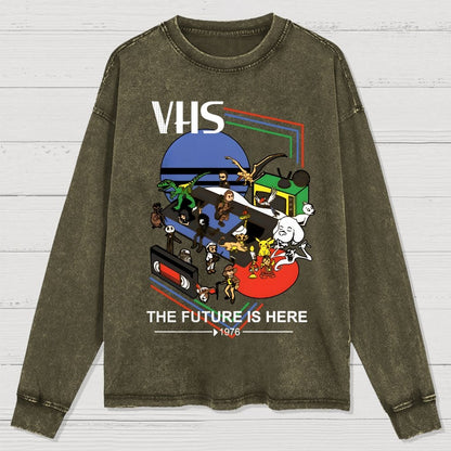 The Future Is Here Washed Long Sleeve Tee