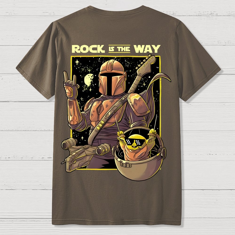 Rock Is The Way Front And Back Printing Geek T-Shirt