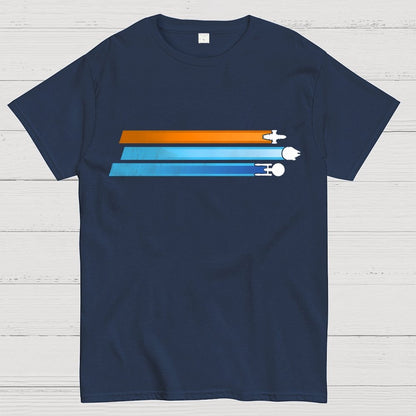Space Racing Stripes Geek T-Shirt