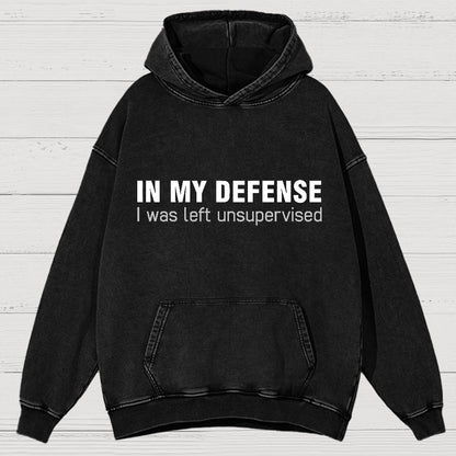 I Was Left Unsupervised Geeky Vintage Distressed Hoodie