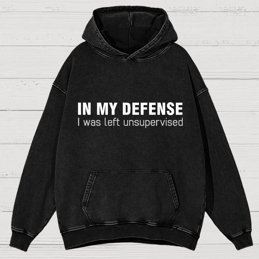 I Was Left Unsupervised Geeky Vintage Distressed Hoodie