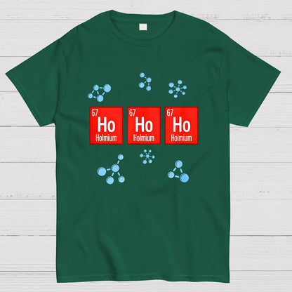 Chemical Element Christmas Ho Ho Ho Geek T-Shirt