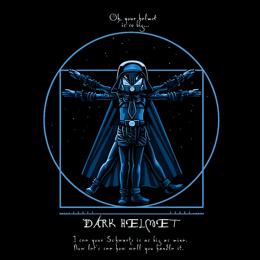 Vitruvian Helmet Geek T-Shirt