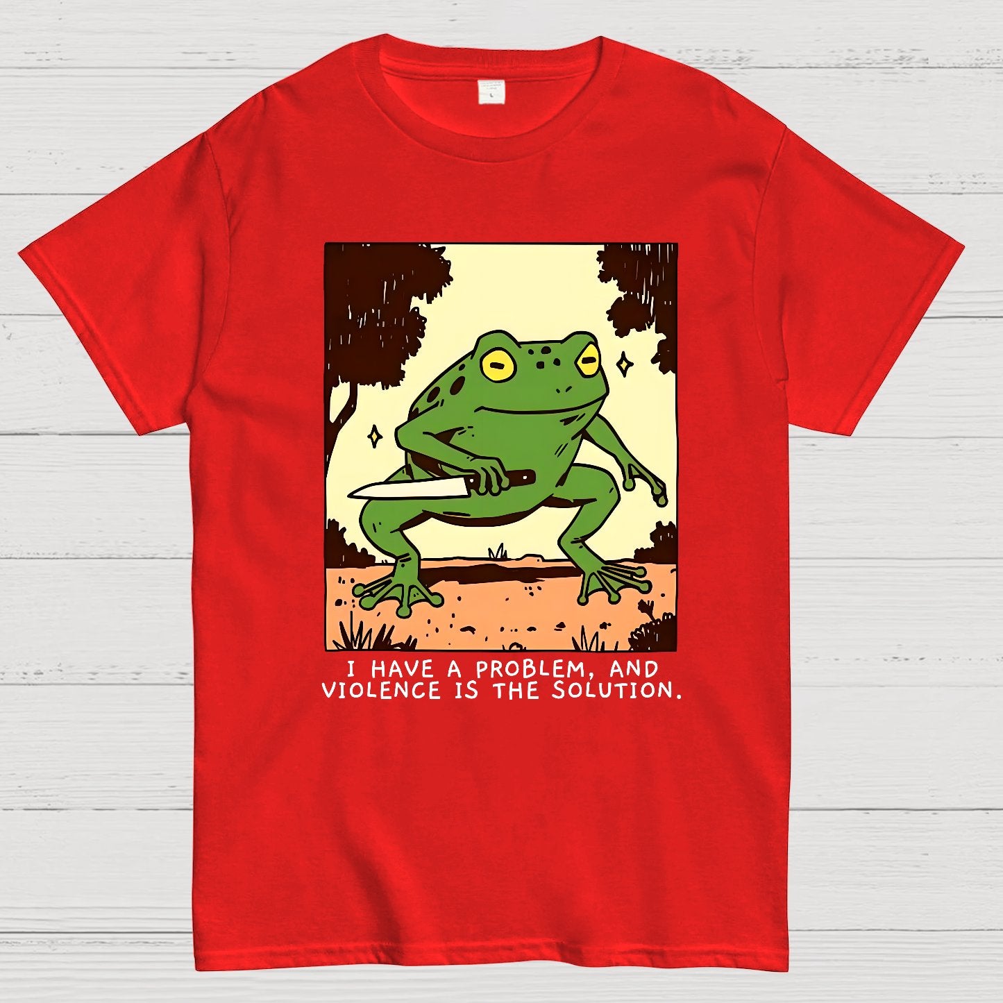 Frog Violence Geek T-Shirt