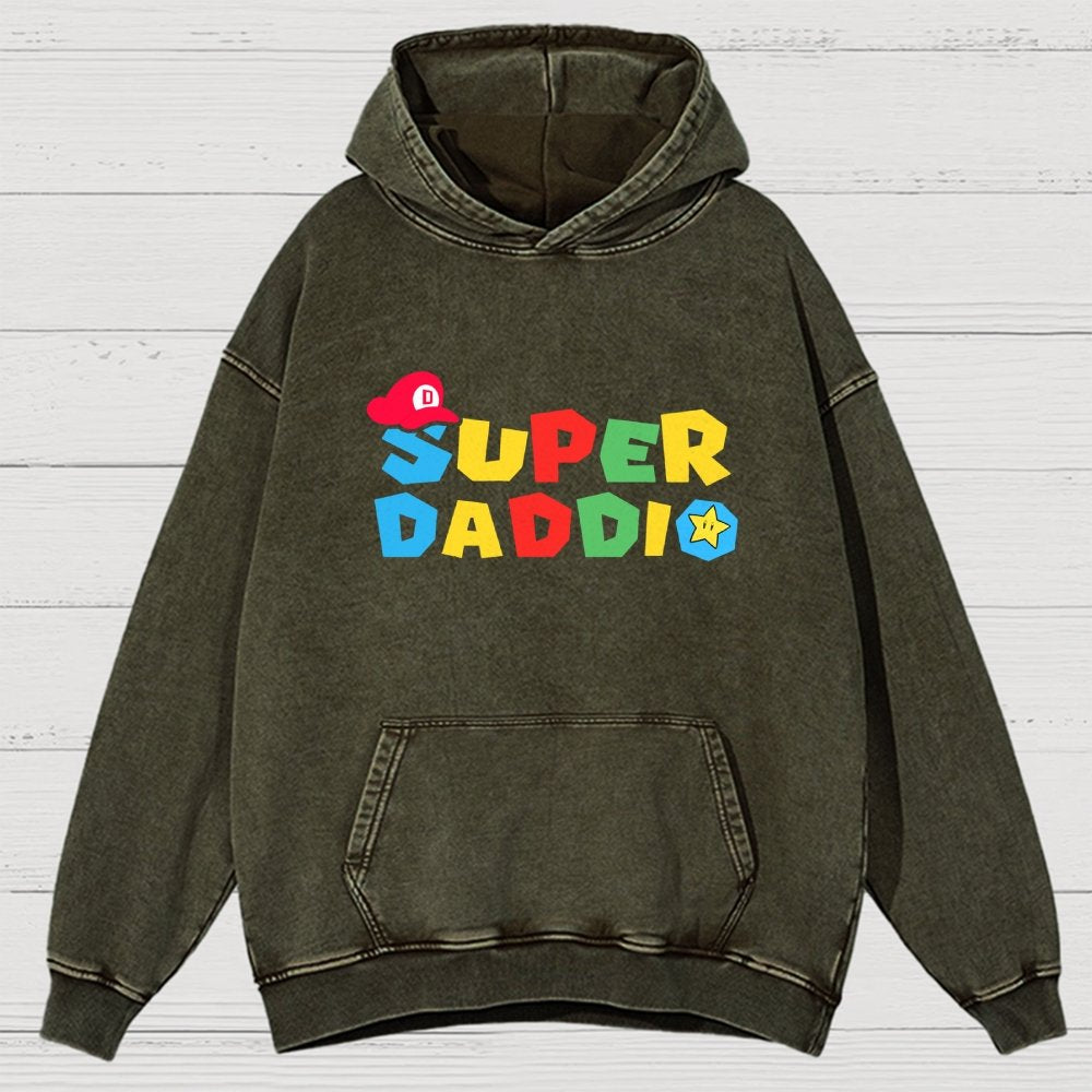 Super Daddio Vintage Distressed Hoodie