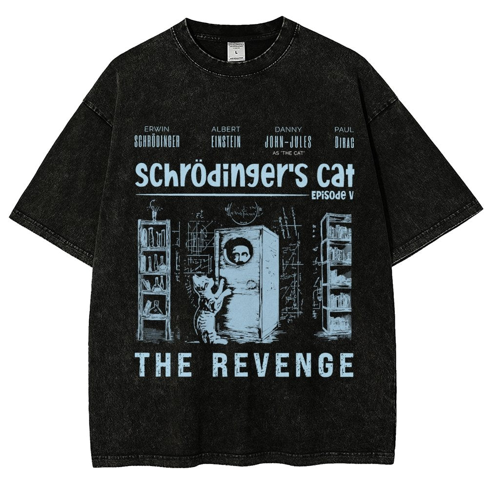 Schrödinger's Cat Revenge Vintage Distressed T-shirt