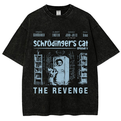 Schrödinger's Cat Revenge Vintage Distressed T-shirt
