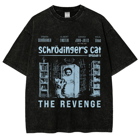 Schrödinger's Cat Revenge Vintage Distressed T-shirt