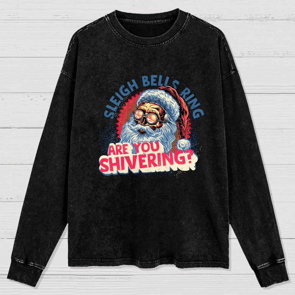 Sleigh Bells Ring Washed Long Sleeve Tee