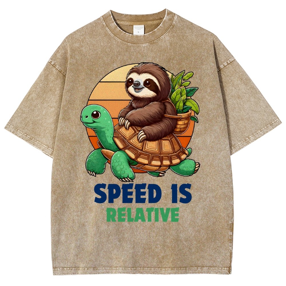 Speed Is Relative Vintage Distressed T-shirt