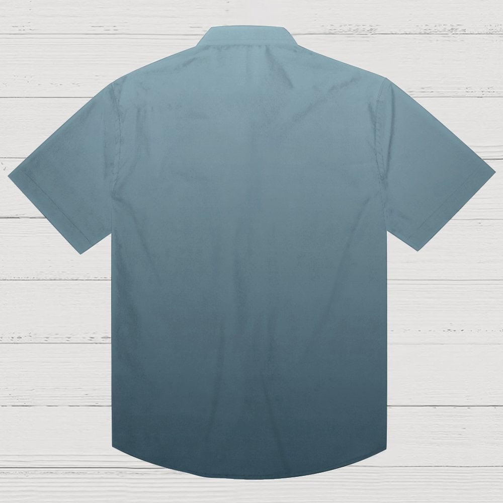 Gradient Color Comfortable Casual Cotton And Linen Geek Shirt