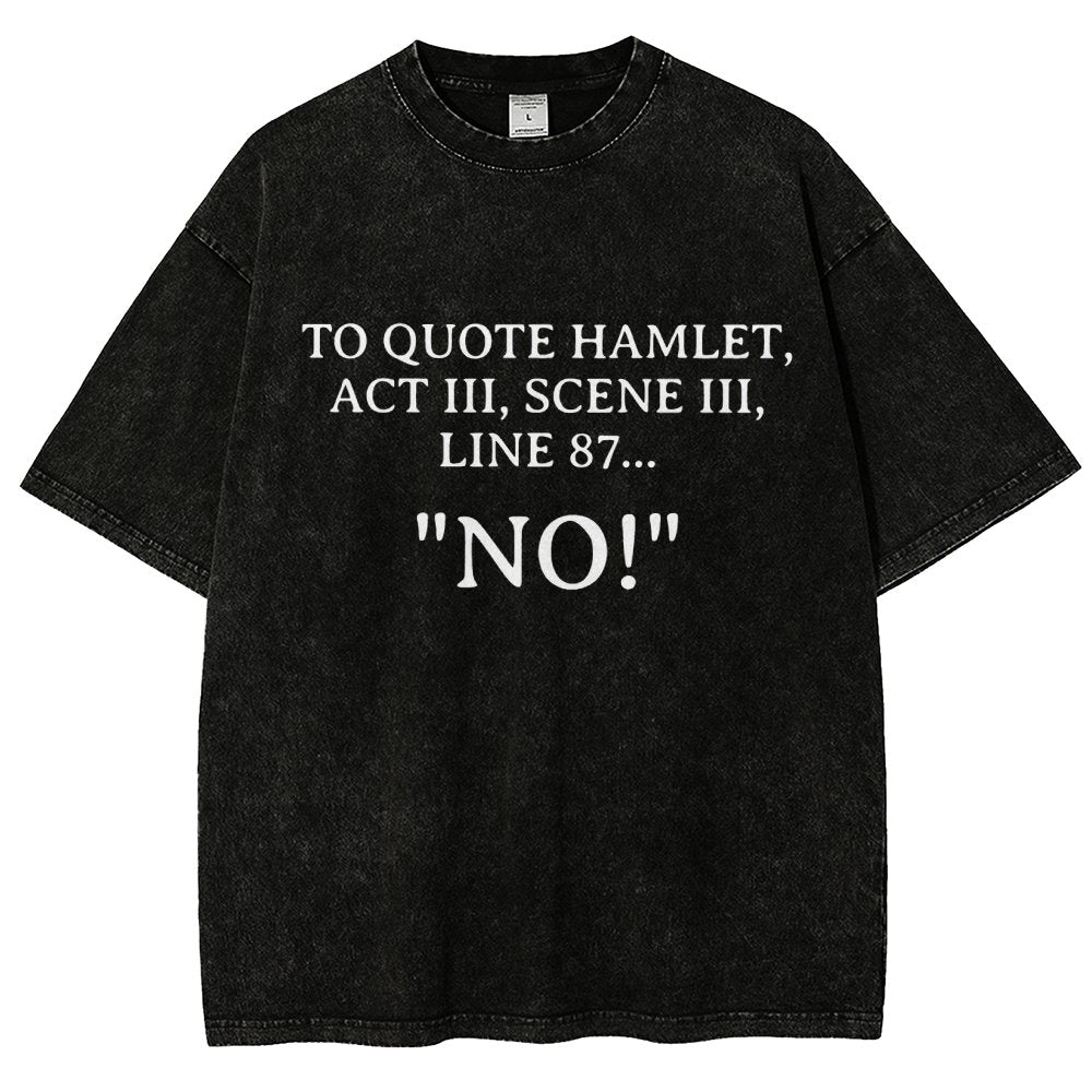 Shakespeare To Quote Hamlet Vintage Distressed T-shirt