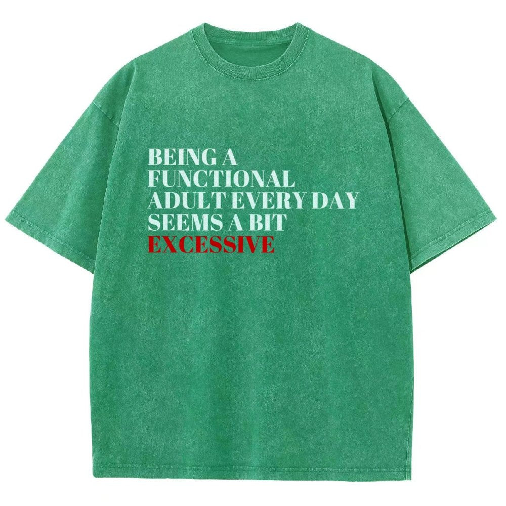 Functional Adult Vintage Distressed T-shirt