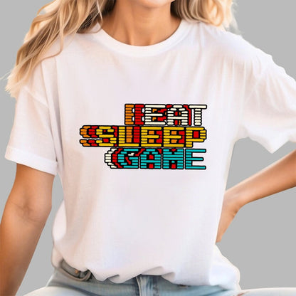 Eat Sleep Game Repeat Geek T-Shirt