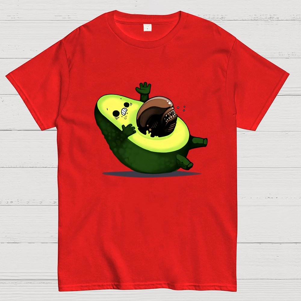 Quirky Alien Avocado Geek T-Shirt