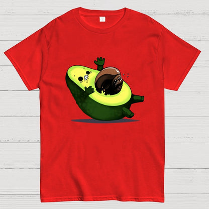 Quirky Alien Avocado Geek T-Shirt