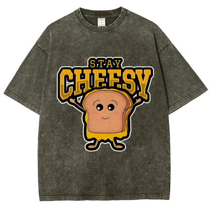 Sandwich Stay Cheesy Vintage Distressed T-shirt