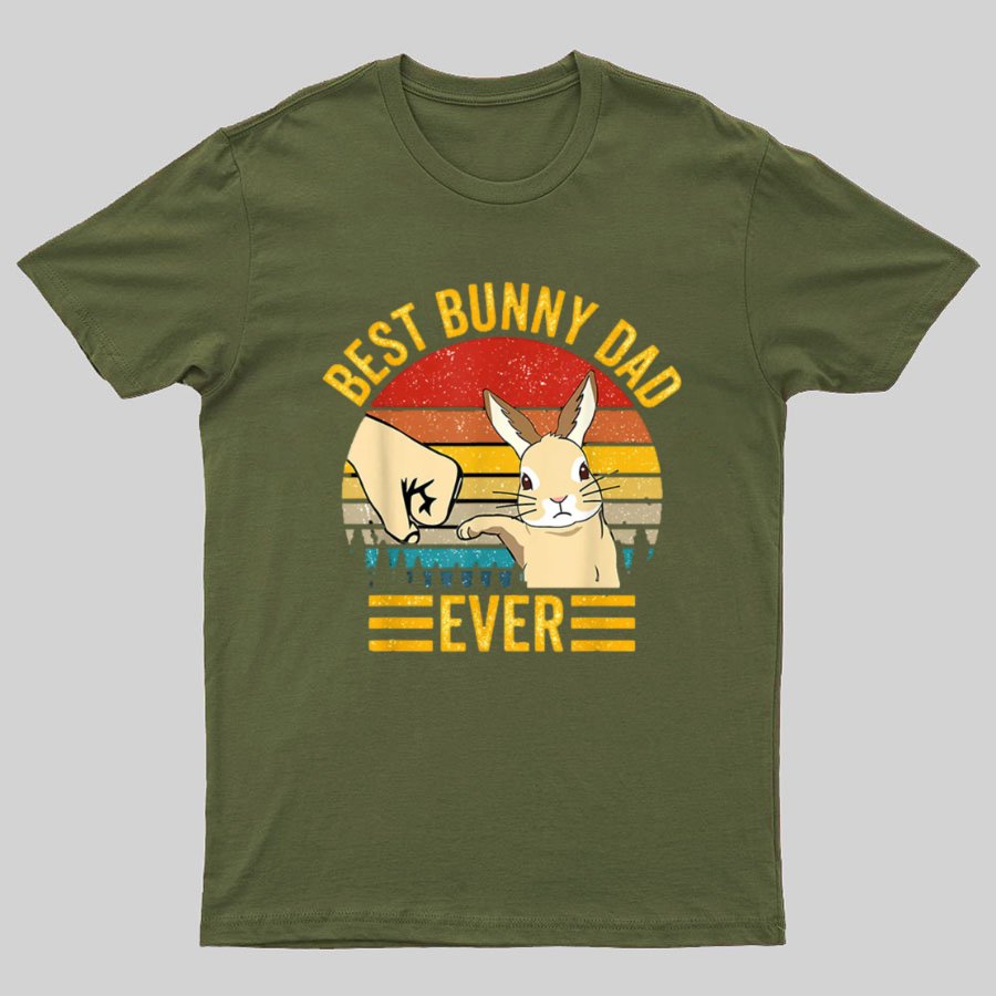Best Bunny Dad Ever Geeky T-Shirt