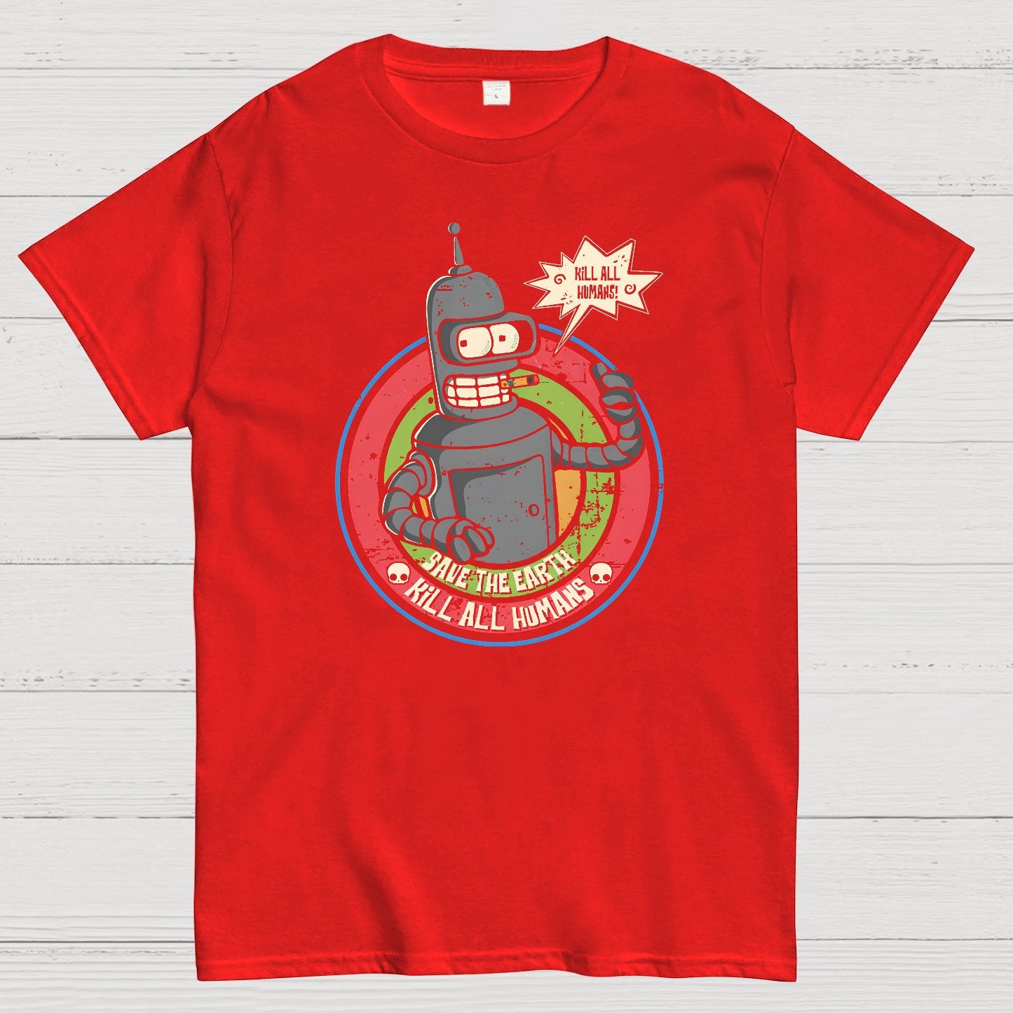 Save The Earth And Kill All Humans Nerdy T-Shirt