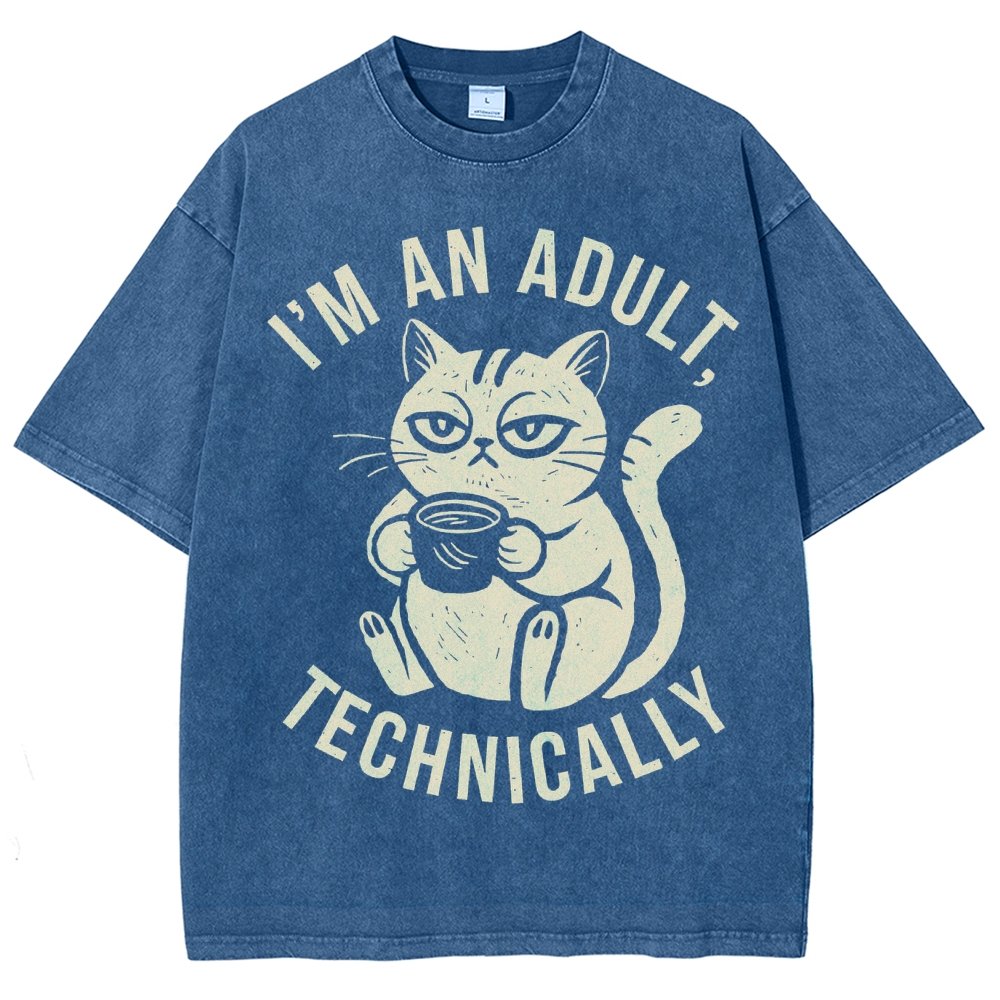 I'm An Adult Technically Vintage Distressed T-shirt