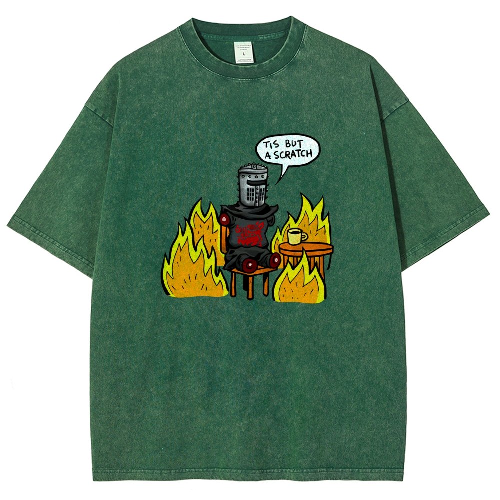 Tis Is Fine Vintage Distressed T-shirt