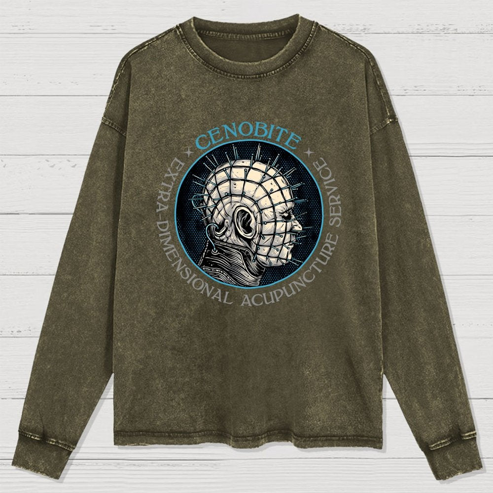 Extra Dimensional Acupuncture Washed Long Sleeve Tee