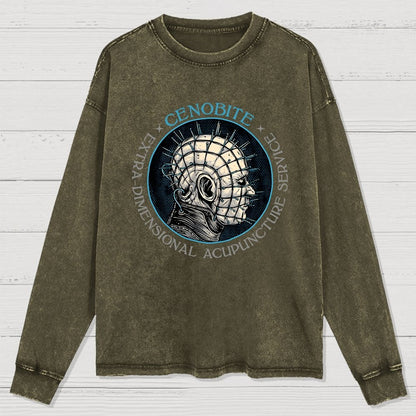 Extra Dimensional Acupuncture Washed Long Sleeve Tee
