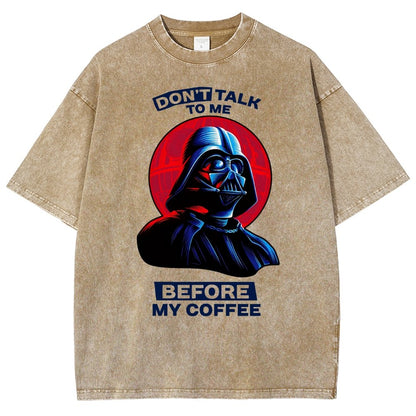 Don’t Talk to Me Before Coffee Vintage Distressed T-shirt