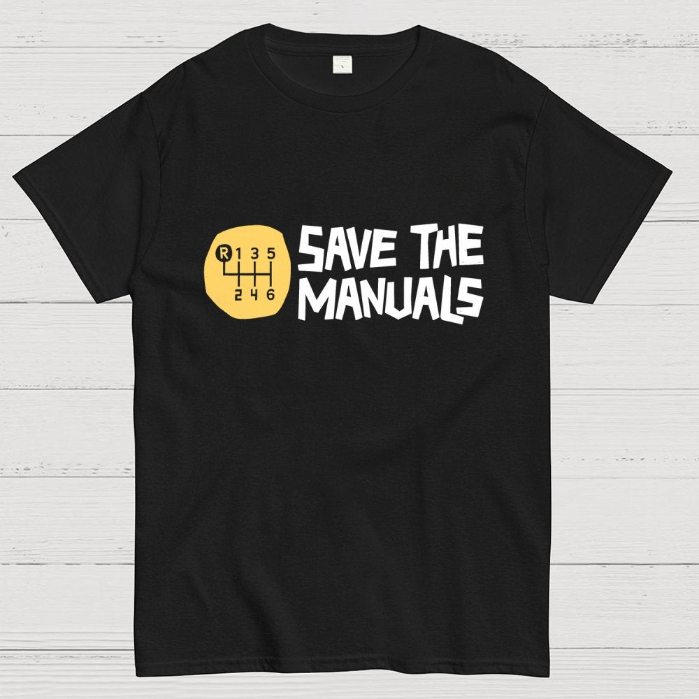 Save The Manuals Art Print Geek T-Shirt