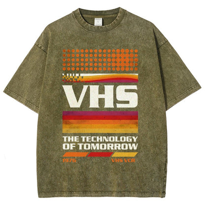 VHS Tech Vintage Distressed T-shirt