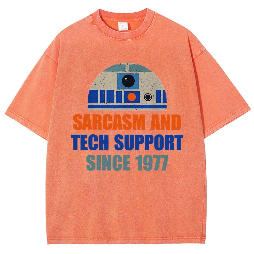 Providing Sarcasm and Tech Support Since 1977 Vintage Distressed T-shirt