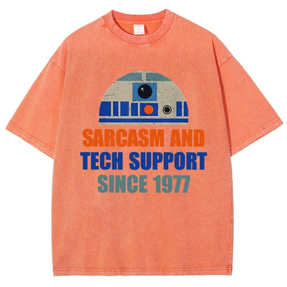 Providing Sarcasm and Tech Support Since 1977 Vintage Distressed T-shirt