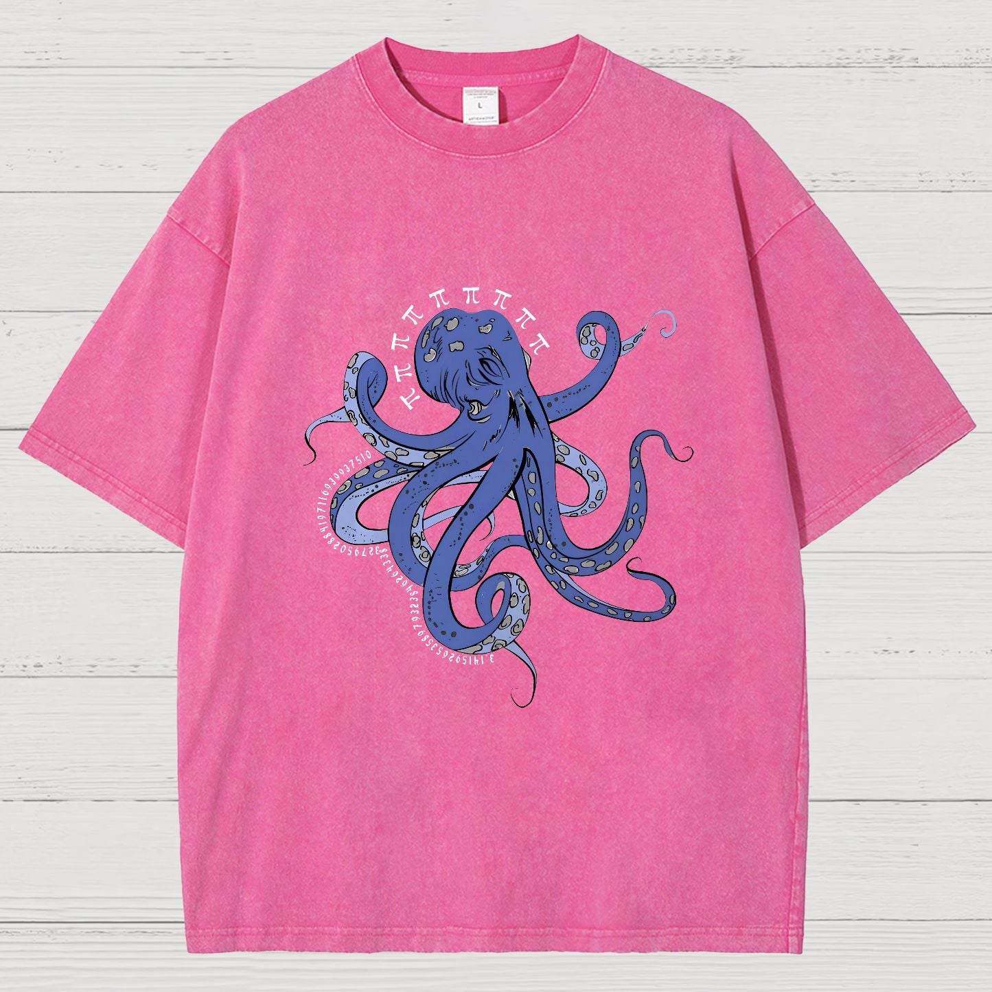 Funny Pi Day Octopus Vintage Distressed T-shirt